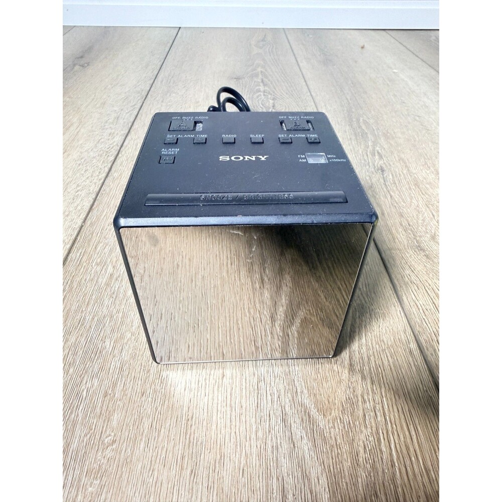 Sony ICF-C1T Sony FM/AM Dual Alarm Clock Radio DST Tested Working Black